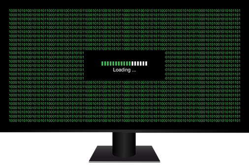 A Computer Screen With Green Numbers