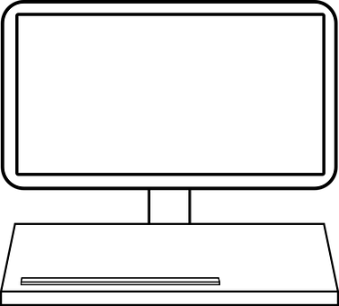A Computer Monitor With A Keyboard