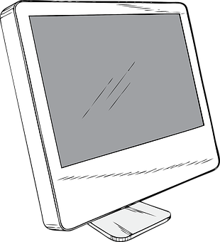 A Computer Monitor With A Stand