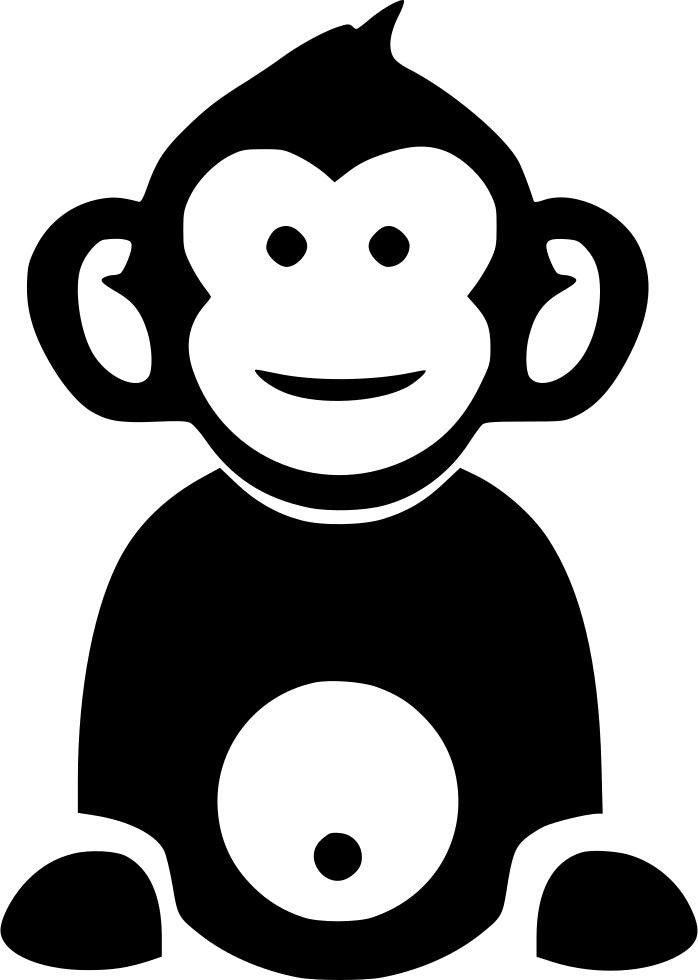 A Black And White Image Of A Monkey