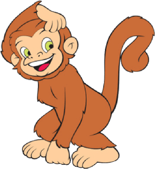 A Cartoon Of A Monkey