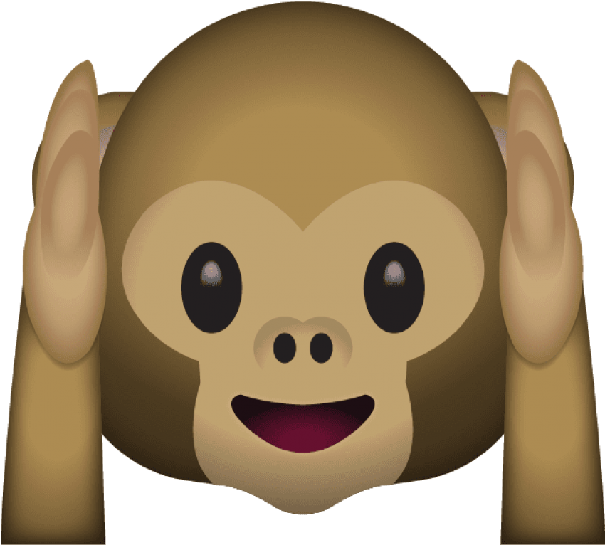A Cartoon Monkey Holding Its Hands Up