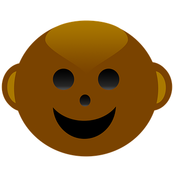 Smiling Brown Monkey Emoji