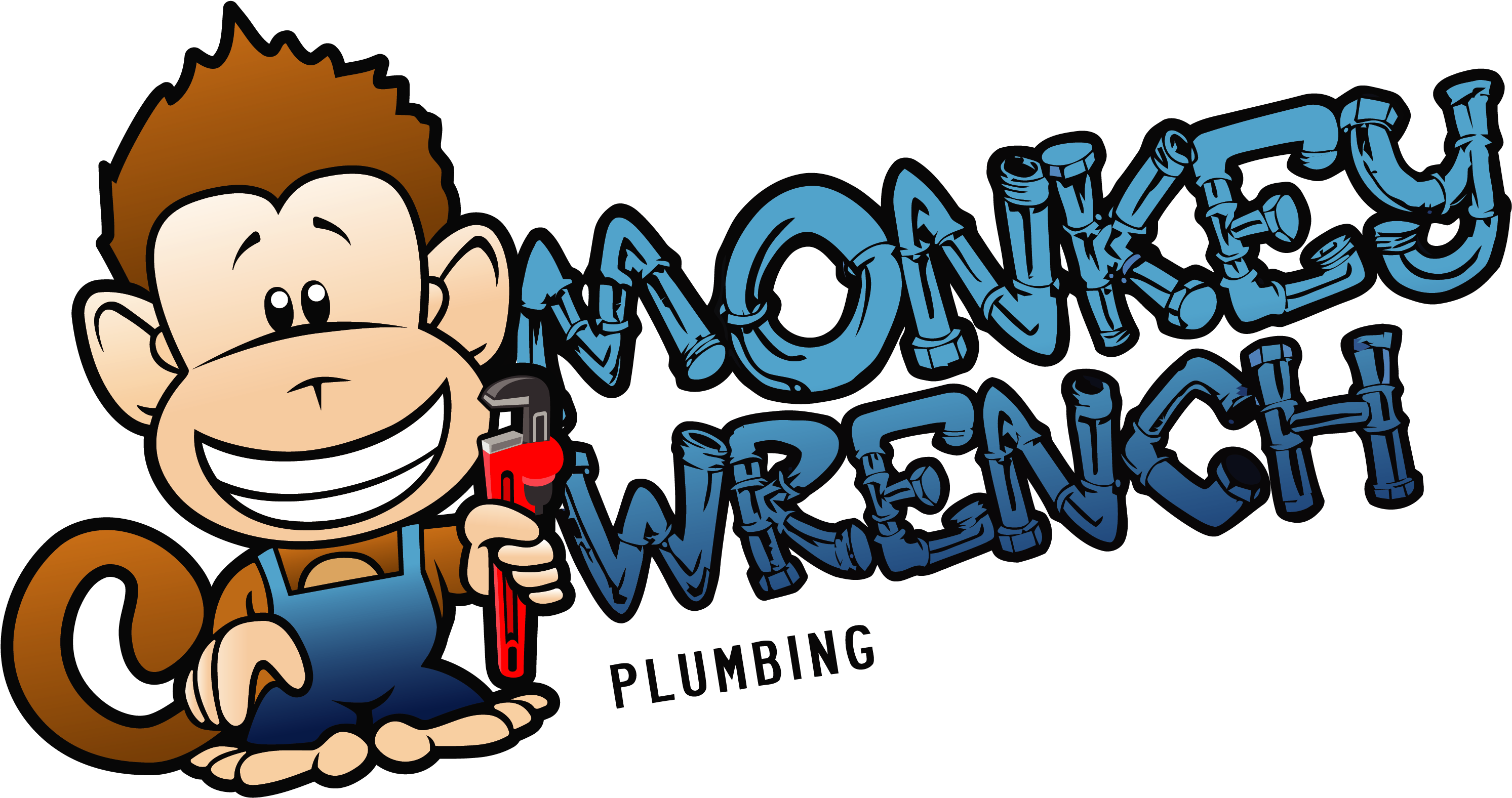 A Cartoon Monkey Holding A Wrench