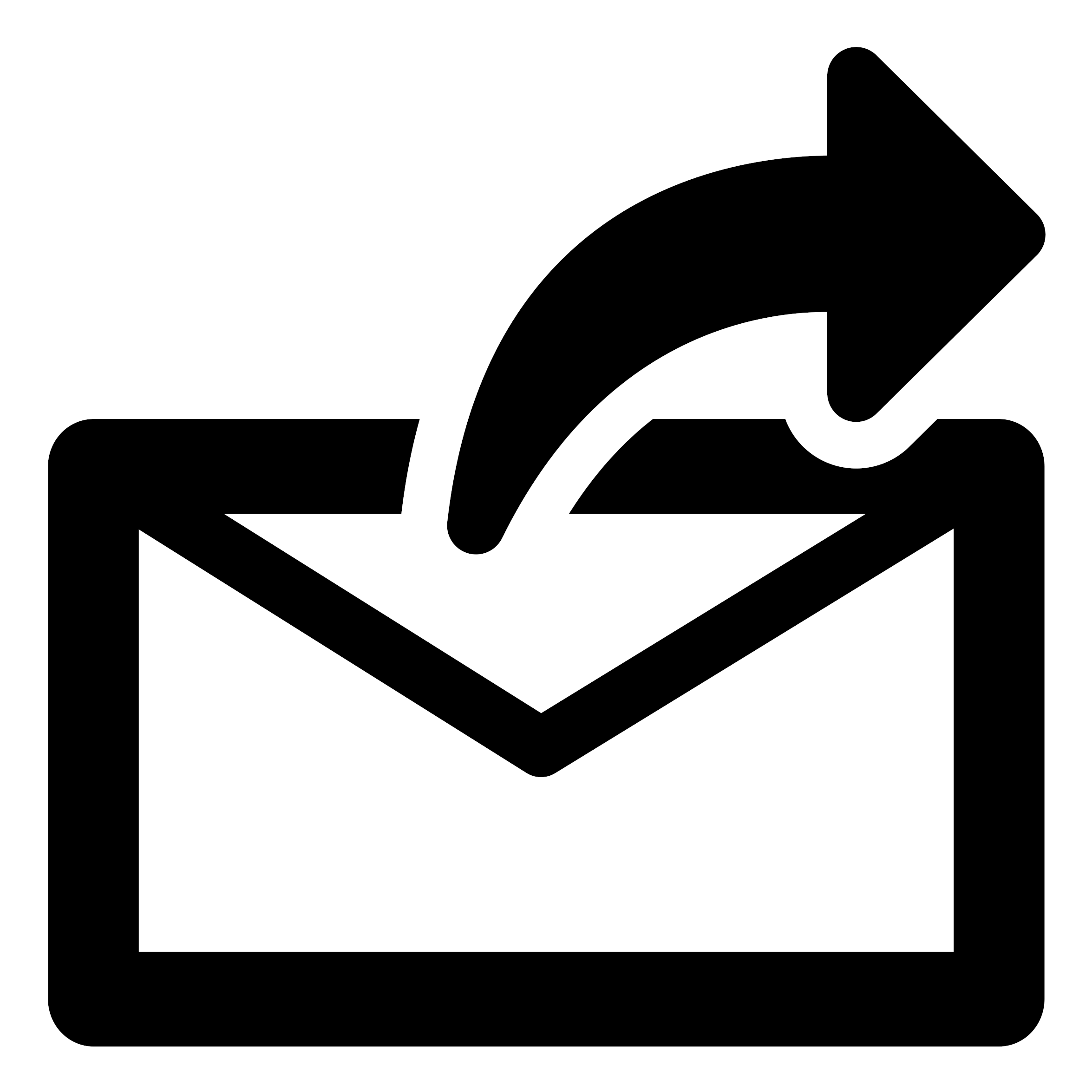 A Black And White Symbol Of An Envelope