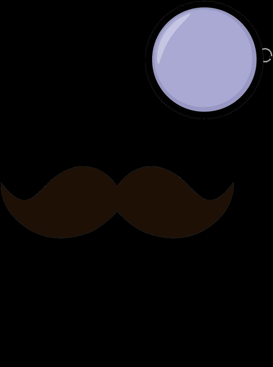 A Mustache And A Round Object