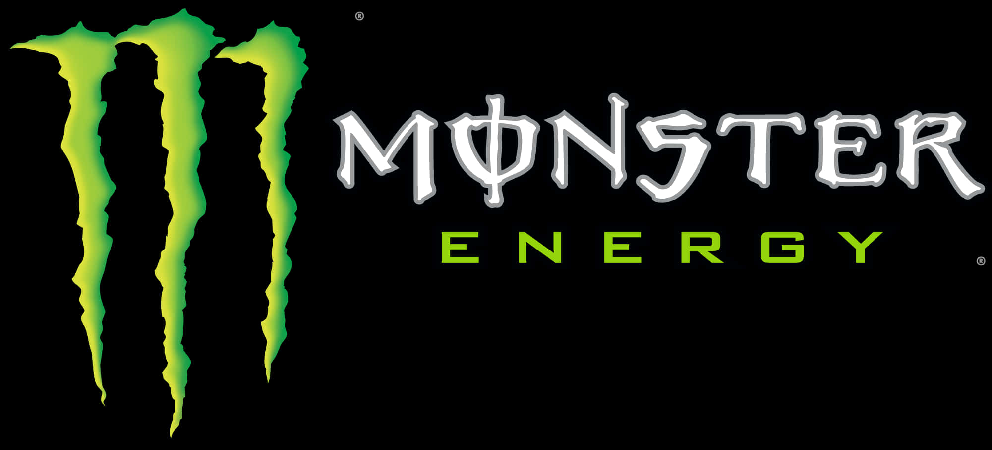 Green And White Monster Energy Drink Logo