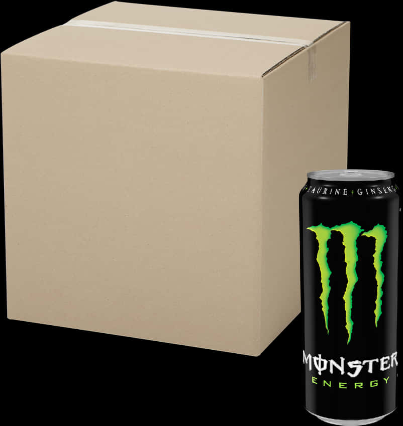 Monster Energy Drink With Brown Box