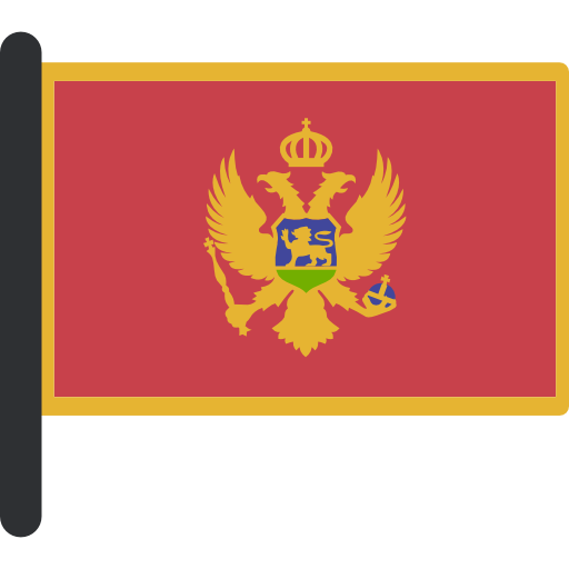 A Red Flag With A Yellow And Blue Emblem