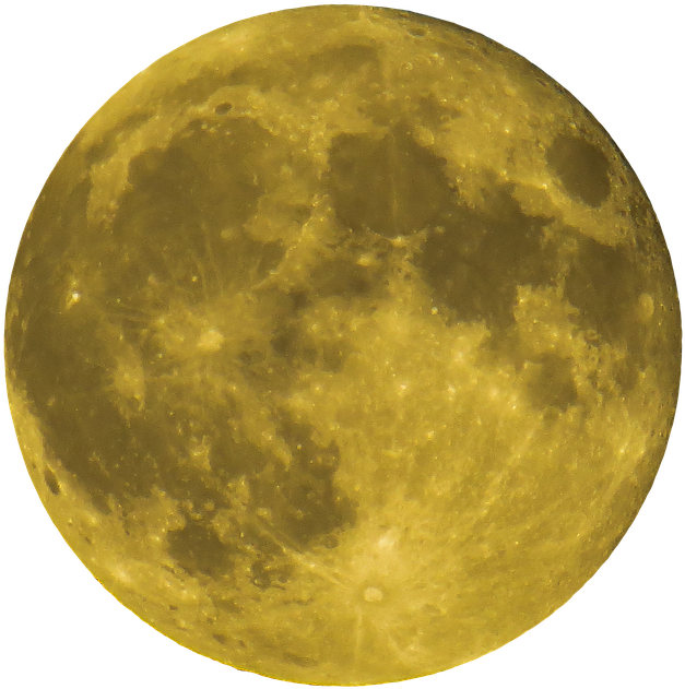 A Yellow Moon With Black Background