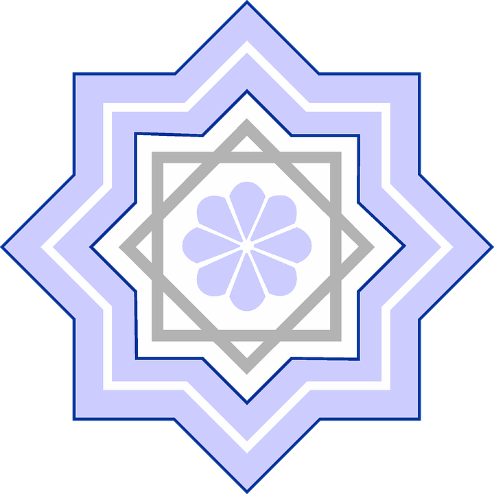 A Blue And White Flower Design