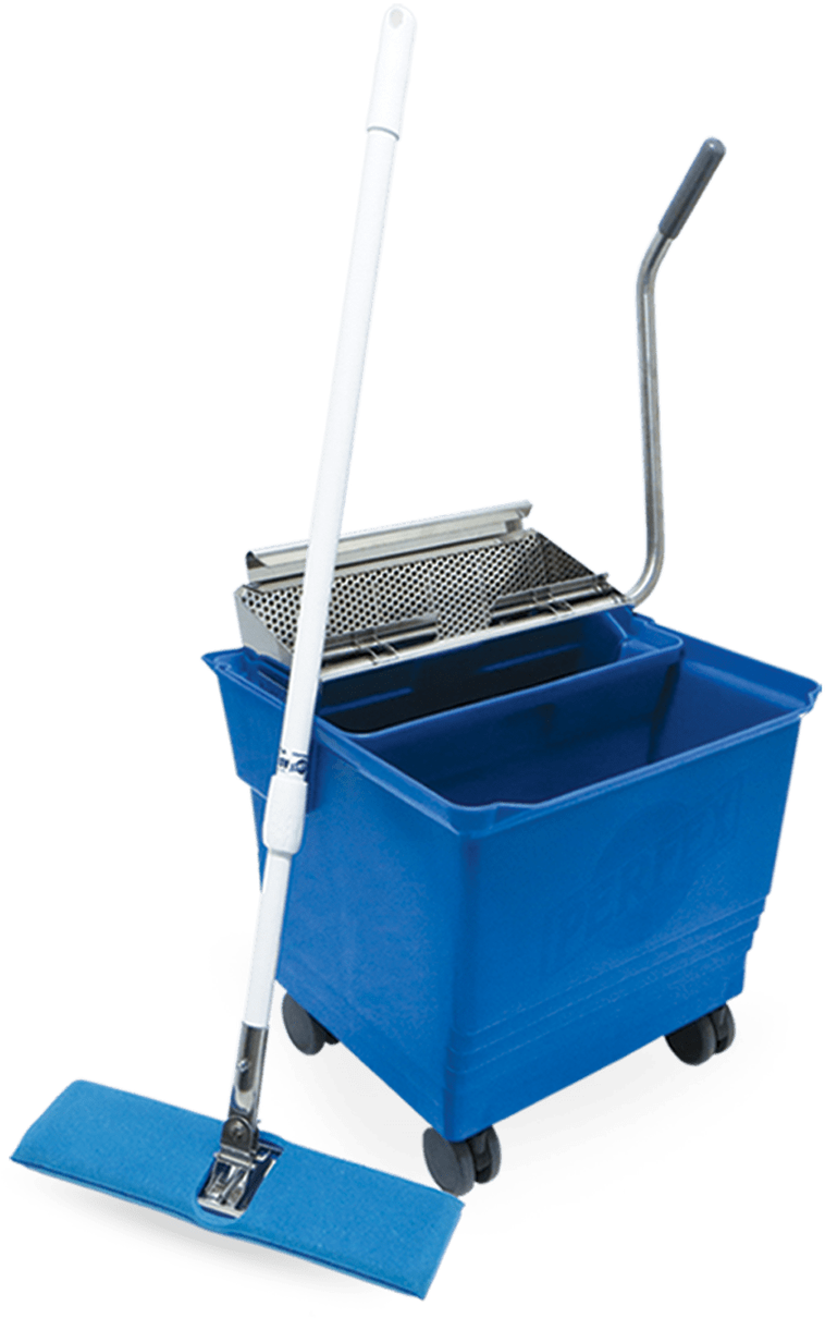 A Mop And Bucket On Wheels
