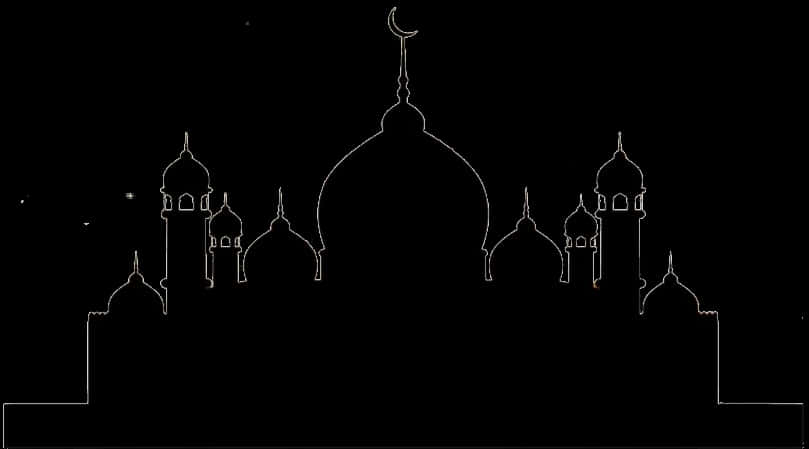 A Silhouette Of A Mosque