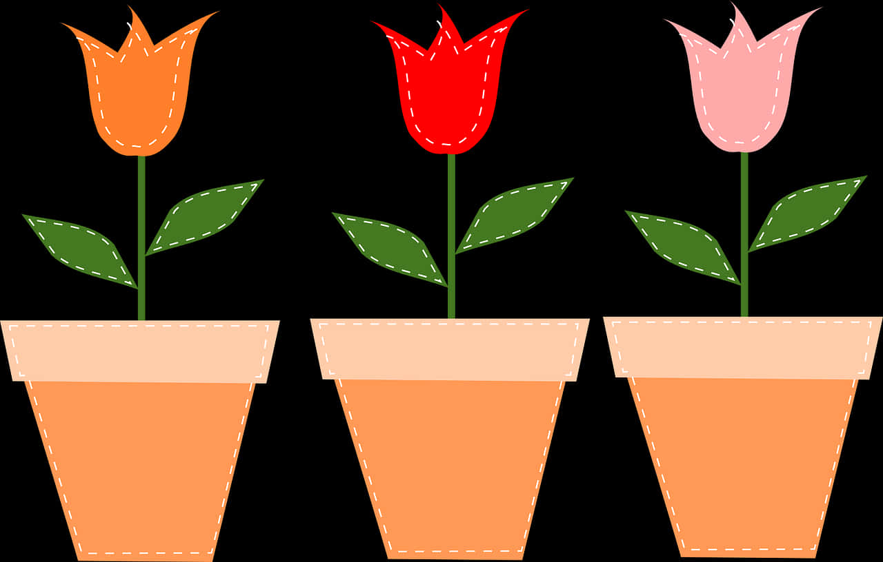 Flower Pot Drawing
