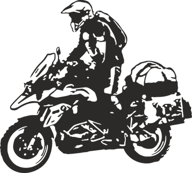 A Man Riding A Motorcycle