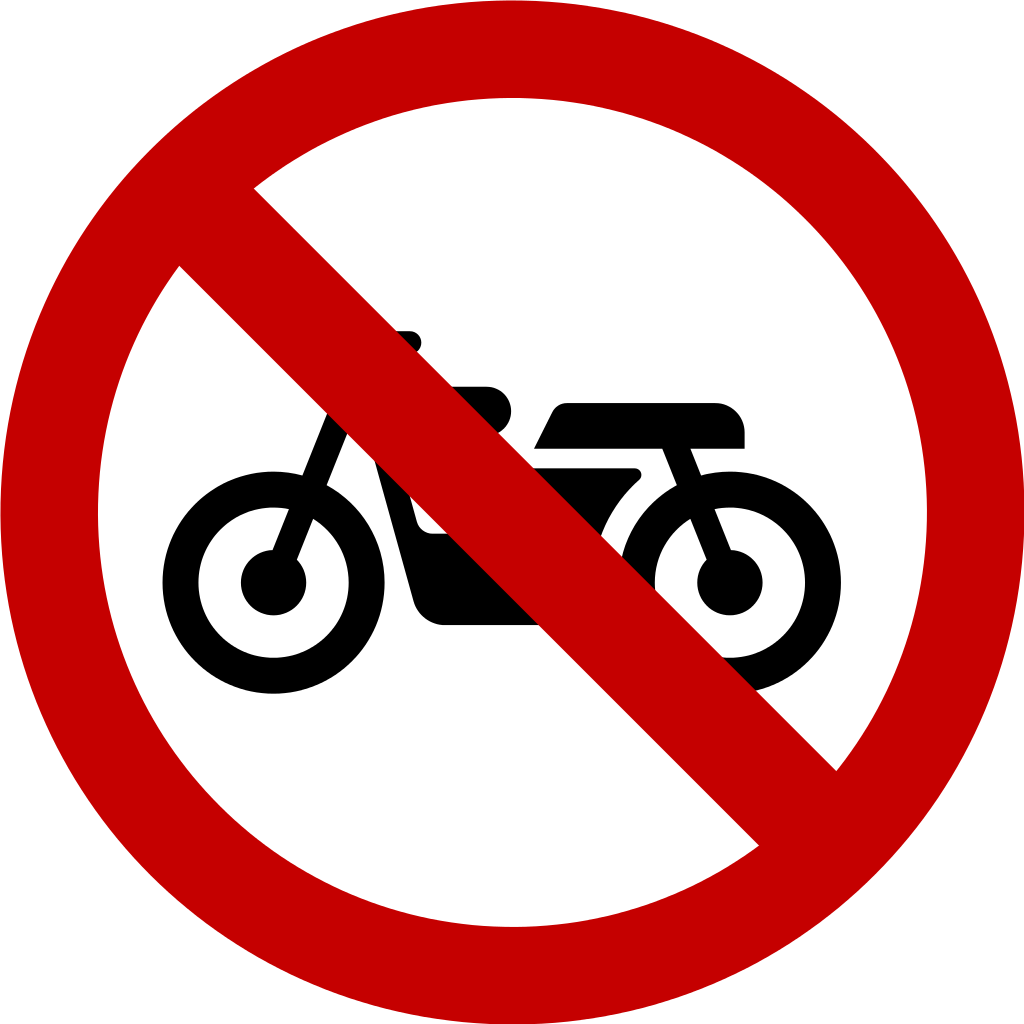 A No Motorcycles Sign