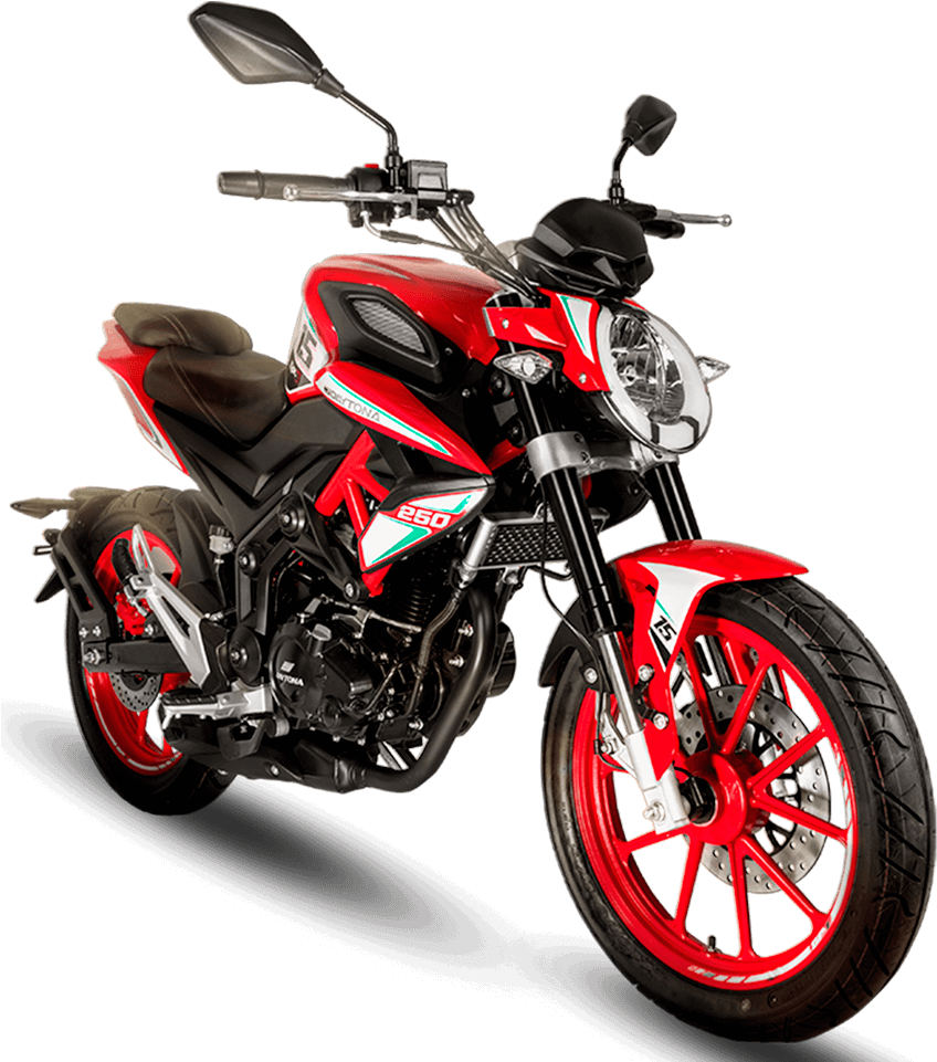 A Red And Black Motorcycle