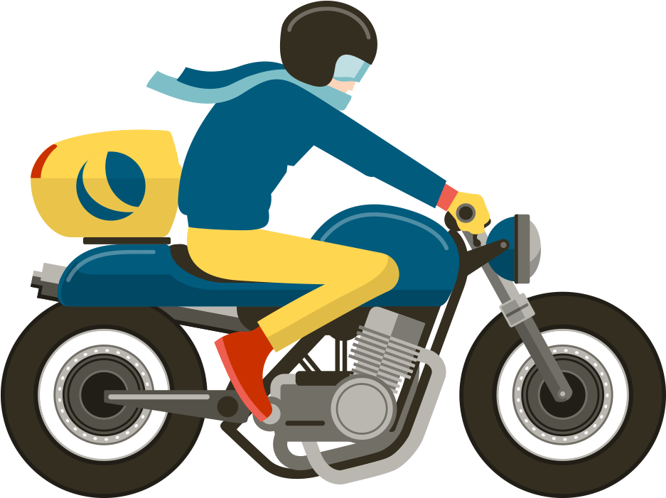 A Person Riding A Motorcycle