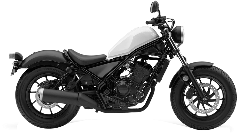 A Black And White Motorcycle