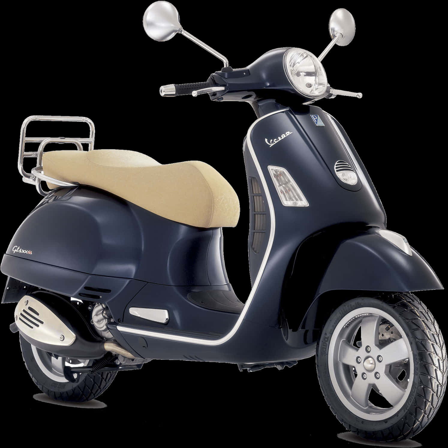 A Black And Tan Scooter