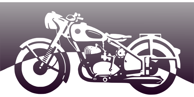 A Black And Purple Motorcycle