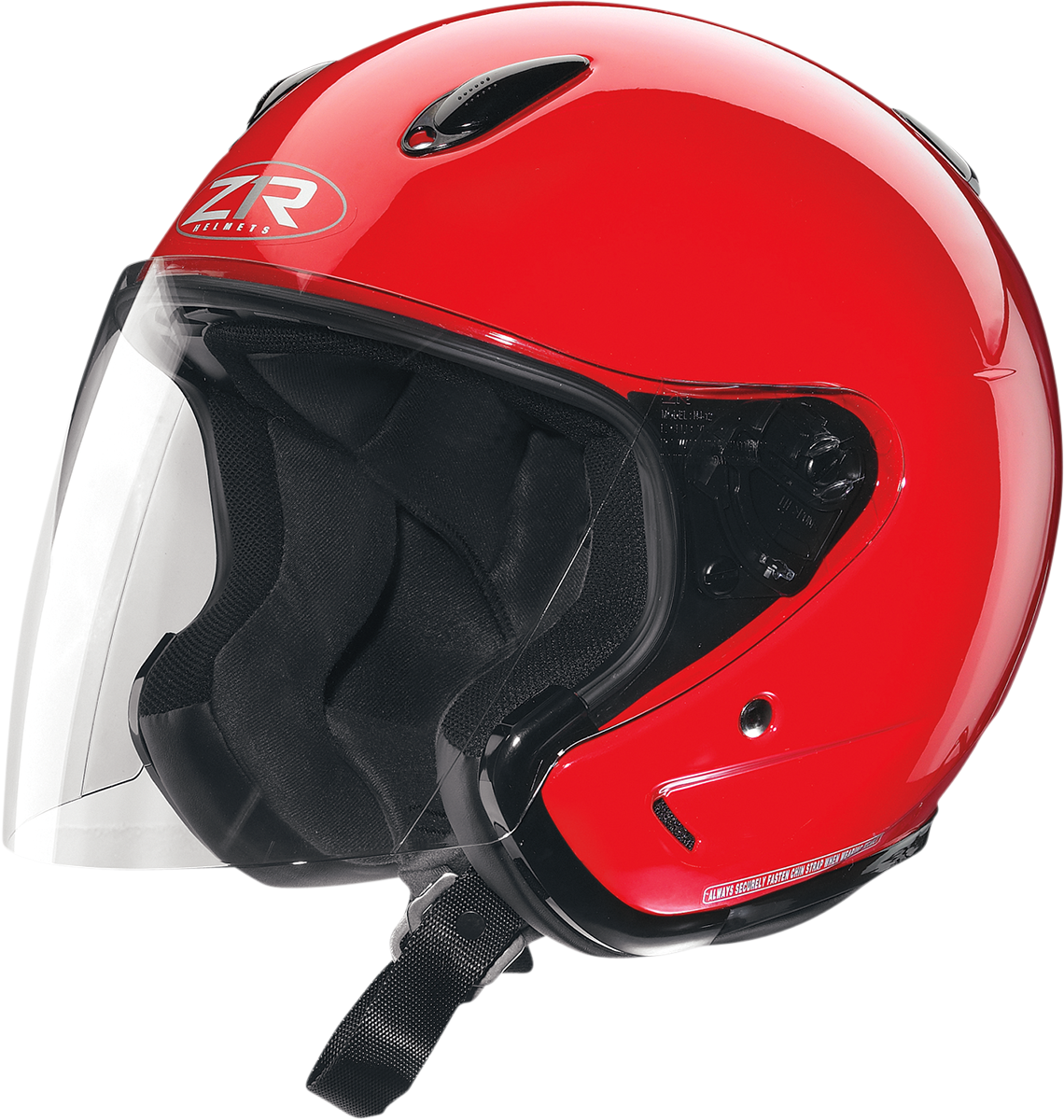 A Red Motorcycle Helmet With Clear Visor