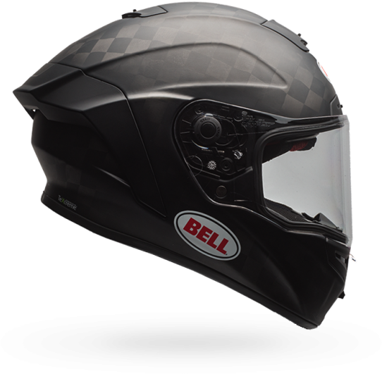 A Black Motorcycle Helmet With A Clear Visor