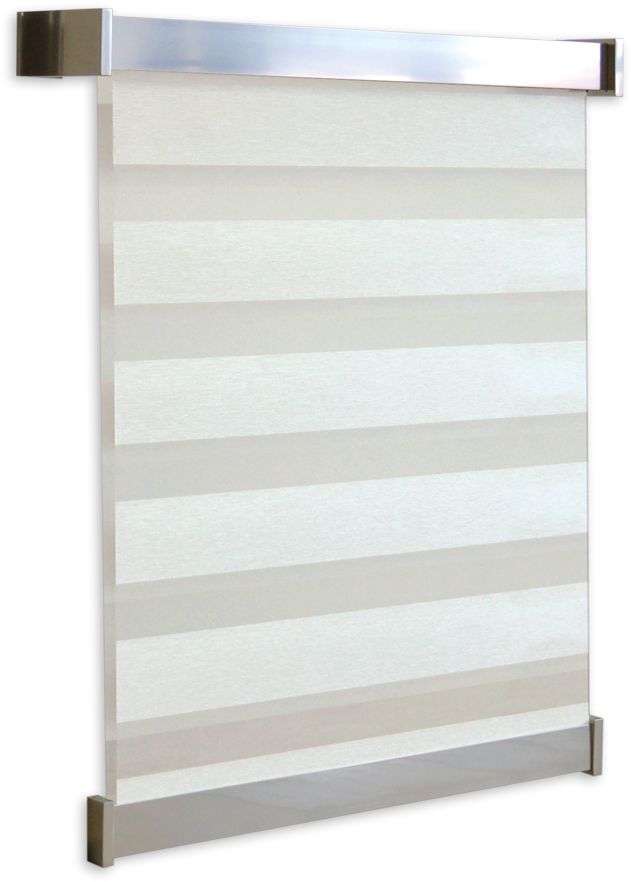 A White Vertical Blinds On A Black Background