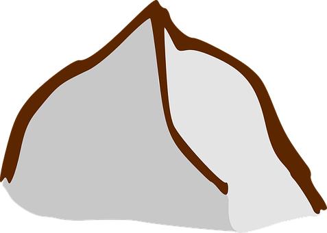 A White And Brown Triangular Object