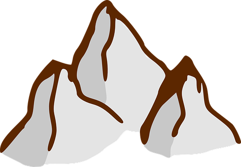 A White And Brown Mountain