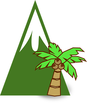 A Cartoon Of A Palm Tree