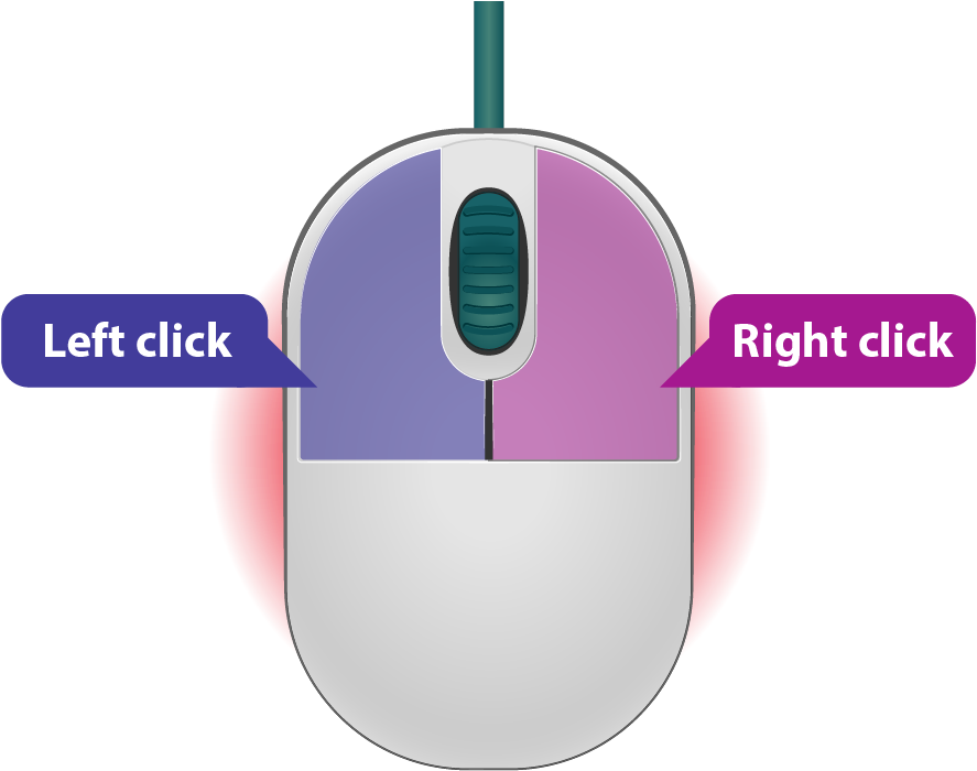 A Computer Mouse With Text Below