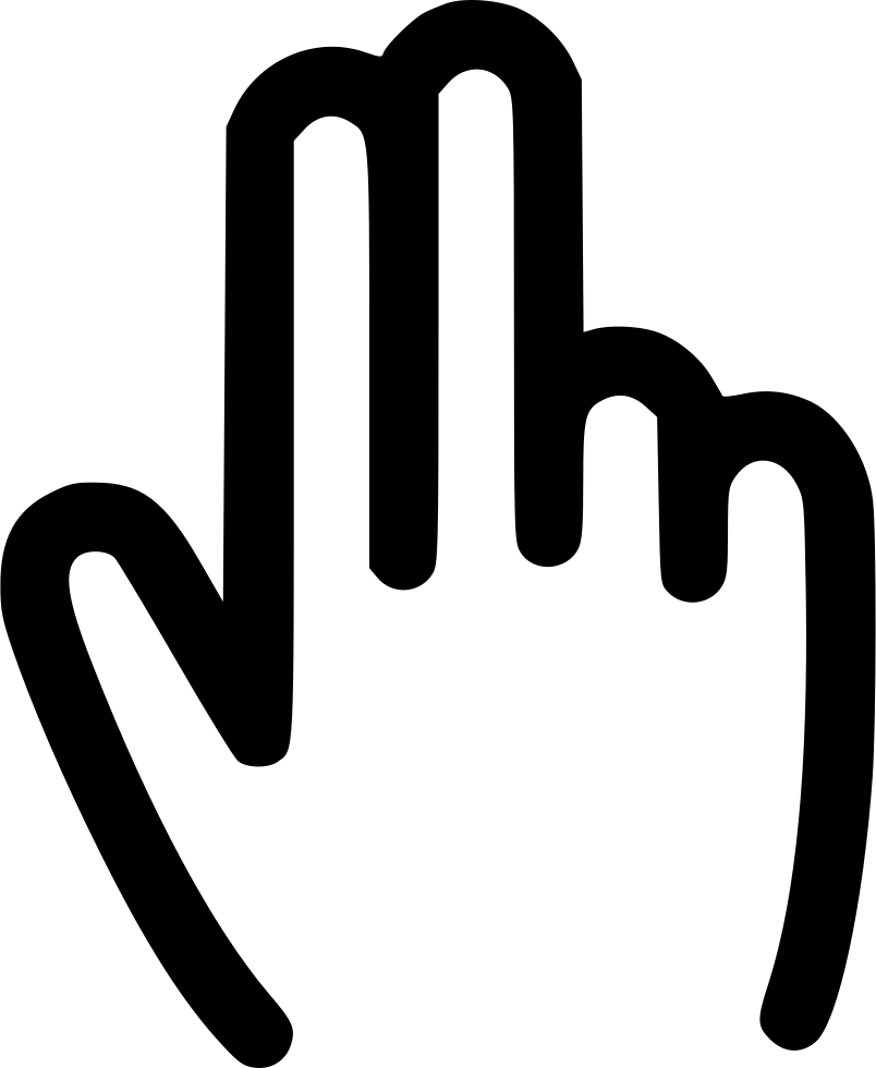 A Hand With A Black Outline
