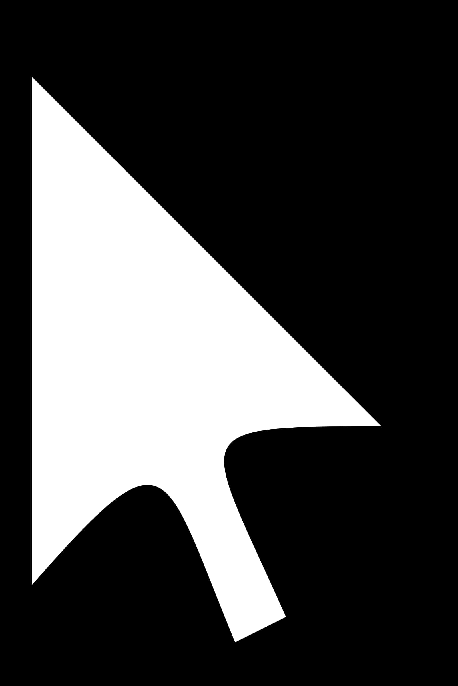 A White Arrow Pointing To A Black Background
