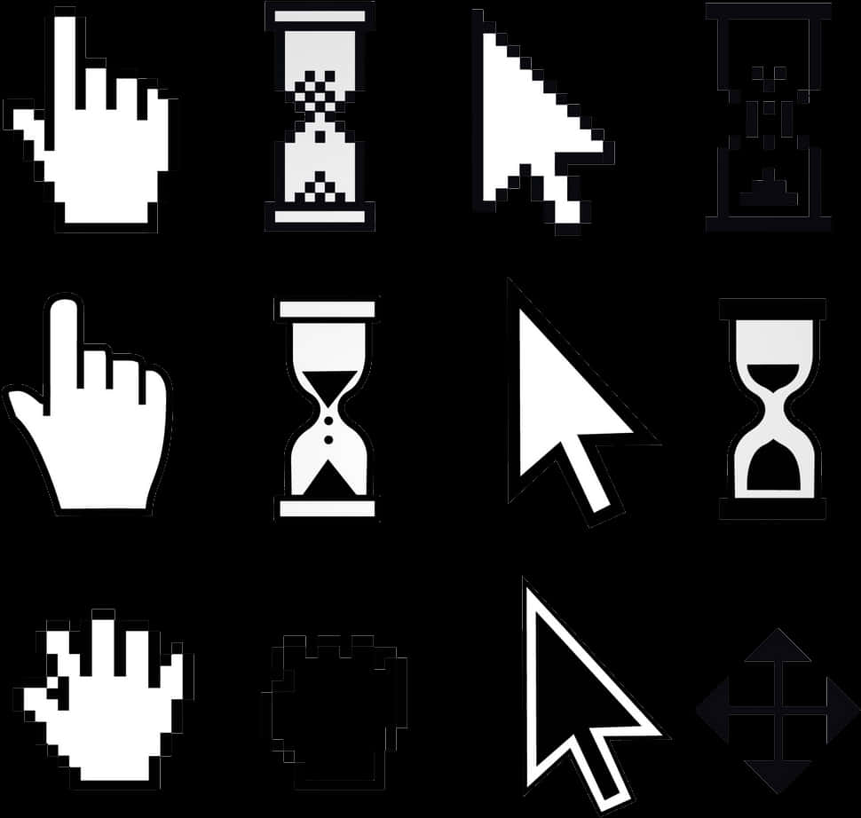 A Collection Of Cursors And Arrows