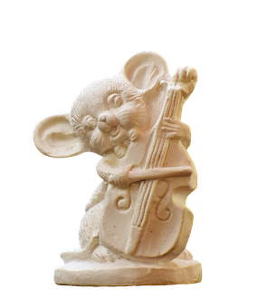 Cello Mouse Statue