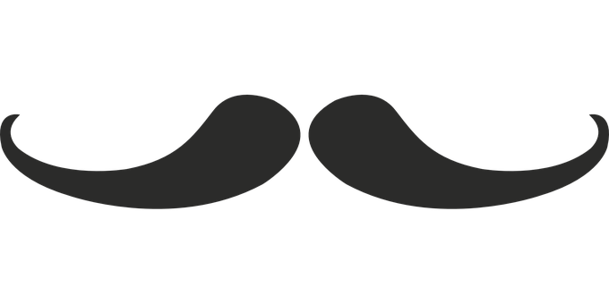 A Black Mustache On A Black Background