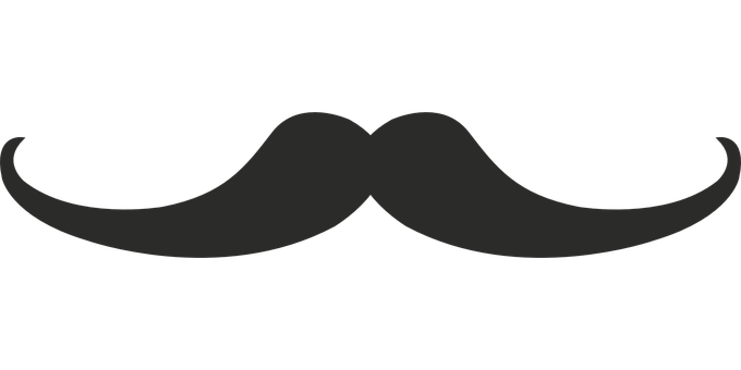 A Black Mustache On A Black Background