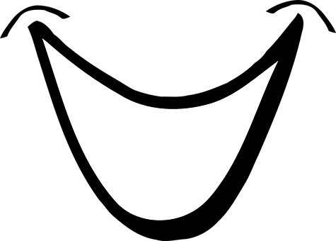 A White Mouth With Black Background