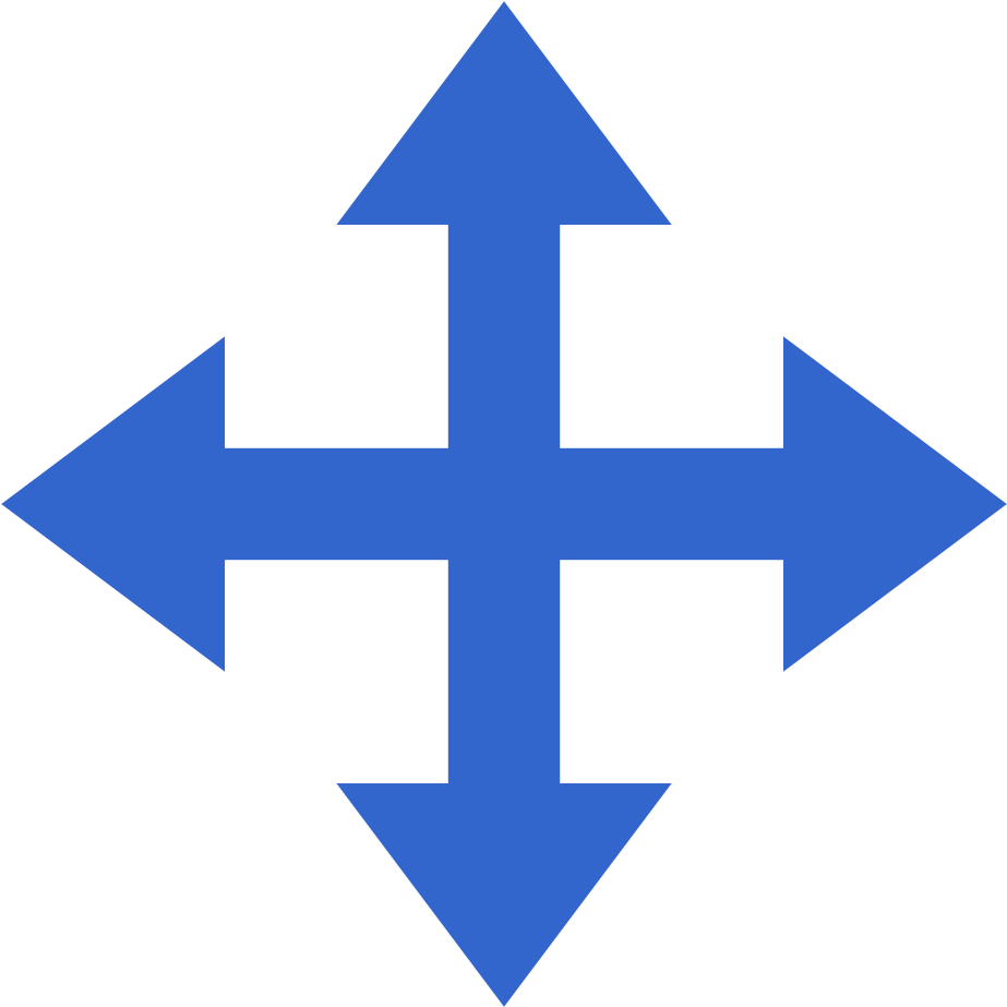 A Blue Arrows In A Square