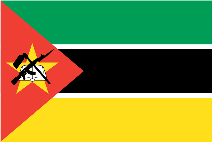 A Flag With A Black And Yellow Triangle And A Black Line