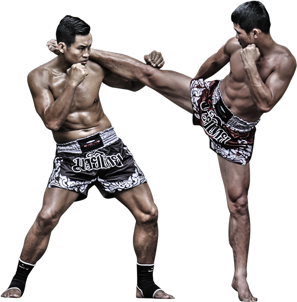 Two Men Fighting In A Boxing Pose