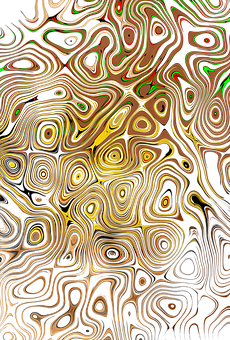 A Colorful Swirly Pattern On A Black Background