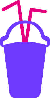 A Purple Bucket With A Pink Strap