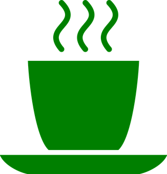 A Green Cup With Steam