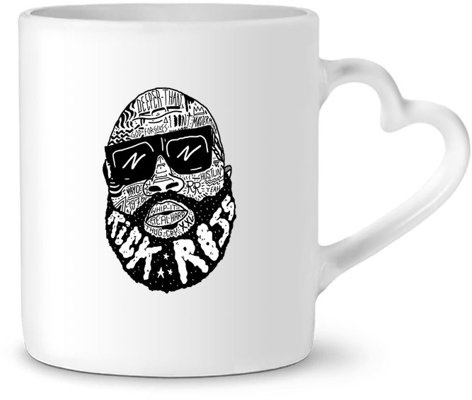 A White Mug With A Face Drawn On It
