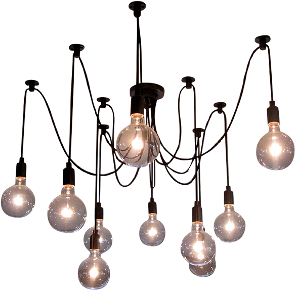 A Chandelier With Many Light Bulbs