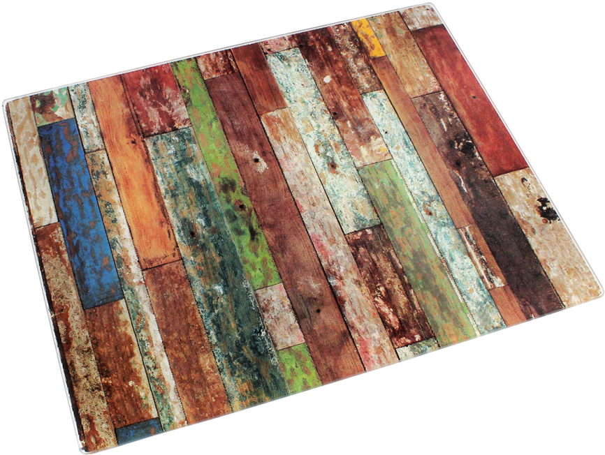 A Colorful Wood Planks On A Black Background