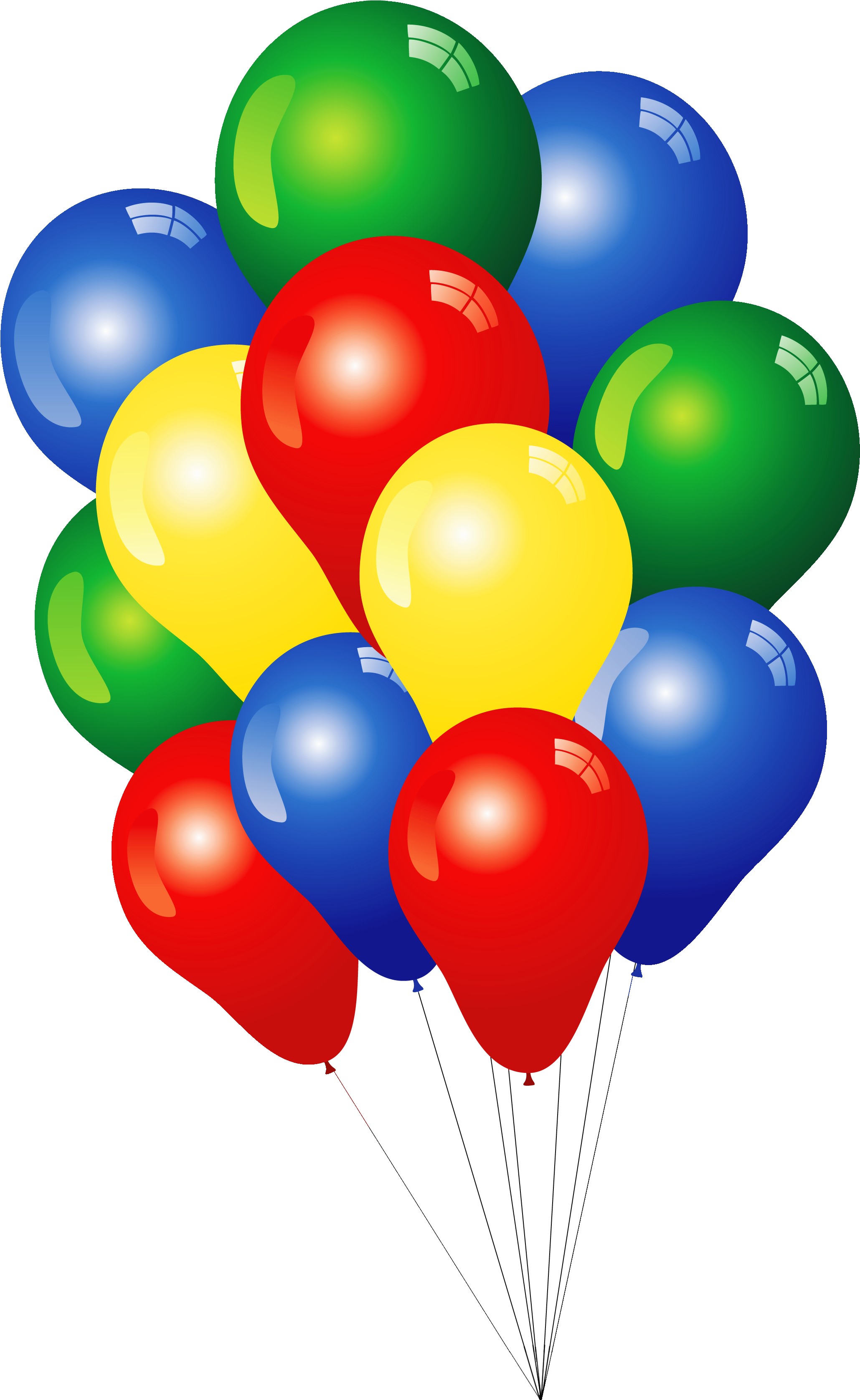 A Bunch Of Balloons On A Black Background