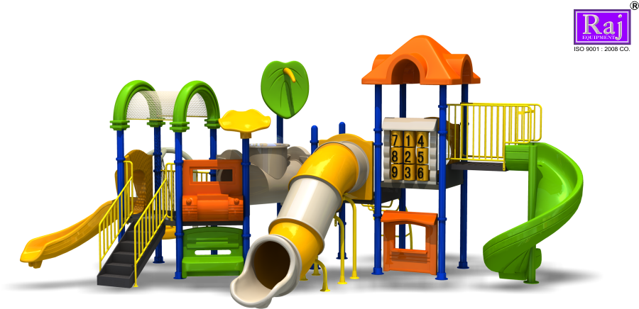 A Colorful Playground Equipment With A Black Background